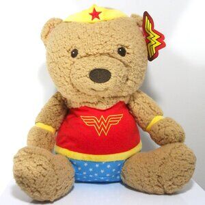 HALLMARK DC Comics WONDER WOMEN Sewn Eyes Sitting Teddy Bear 12" Plush